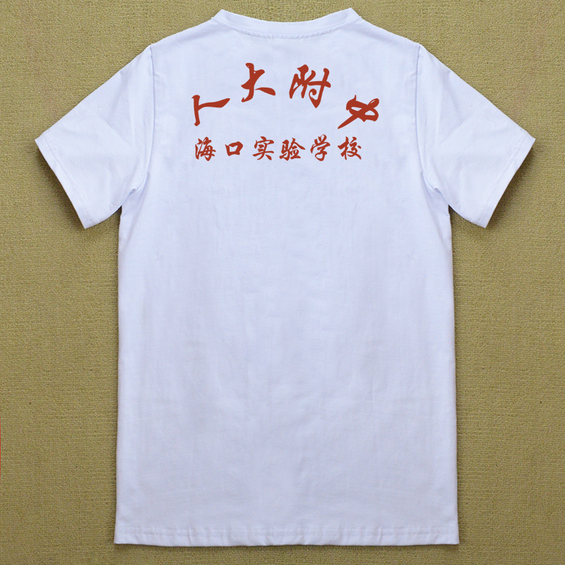 人大附中海口实验校服夏薄款纯棉速干短袖圆领T恤长裤七分五分