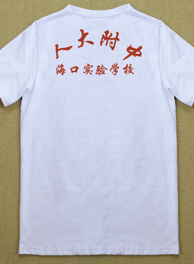人大附中海口实验校服夏薄款纯棉速干短袖圆领T恤长裤七分五分