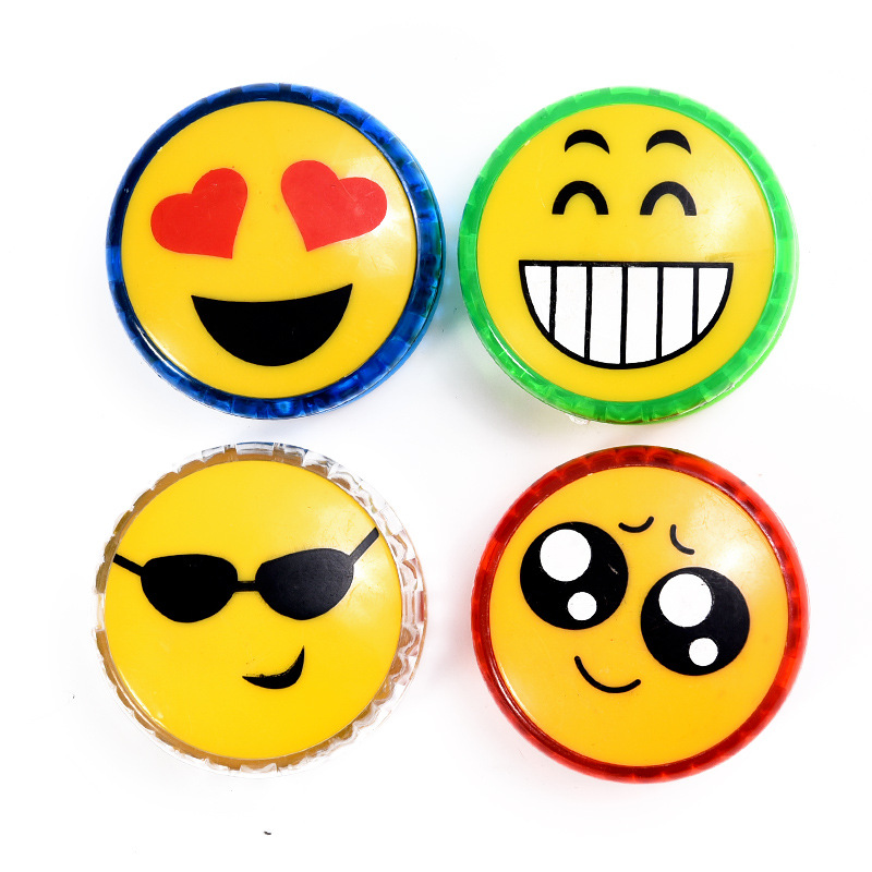 测试推荐发光塑料表情溜溜球