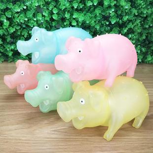 整蛊玩具大号夜光惨叫猪整人发泄玩具创意 小猪减压猪小道具哼哼