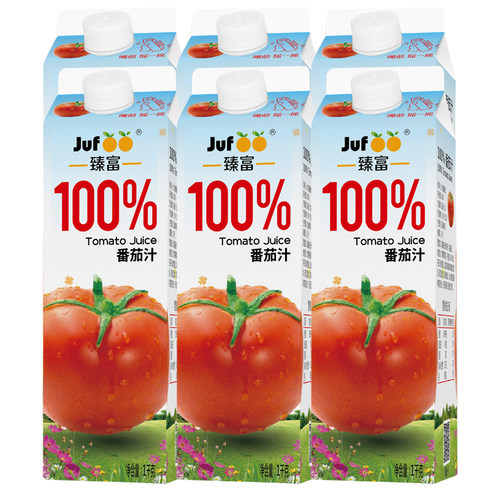 臻富100%番茄汁1kg*6瓶健康营养