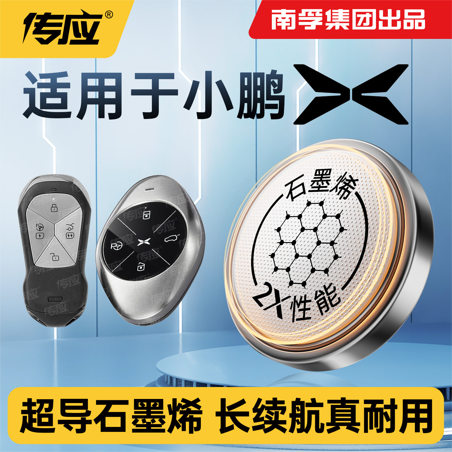 适用小鹏P5 P7 G3 G9 新能源 汽车遥控器钥匙纽扣电池 CR2032 纽扣电子通用 2020 2021新款2022年