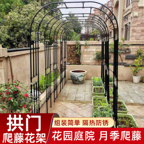 月季拱门爬藤架花架花园庭院