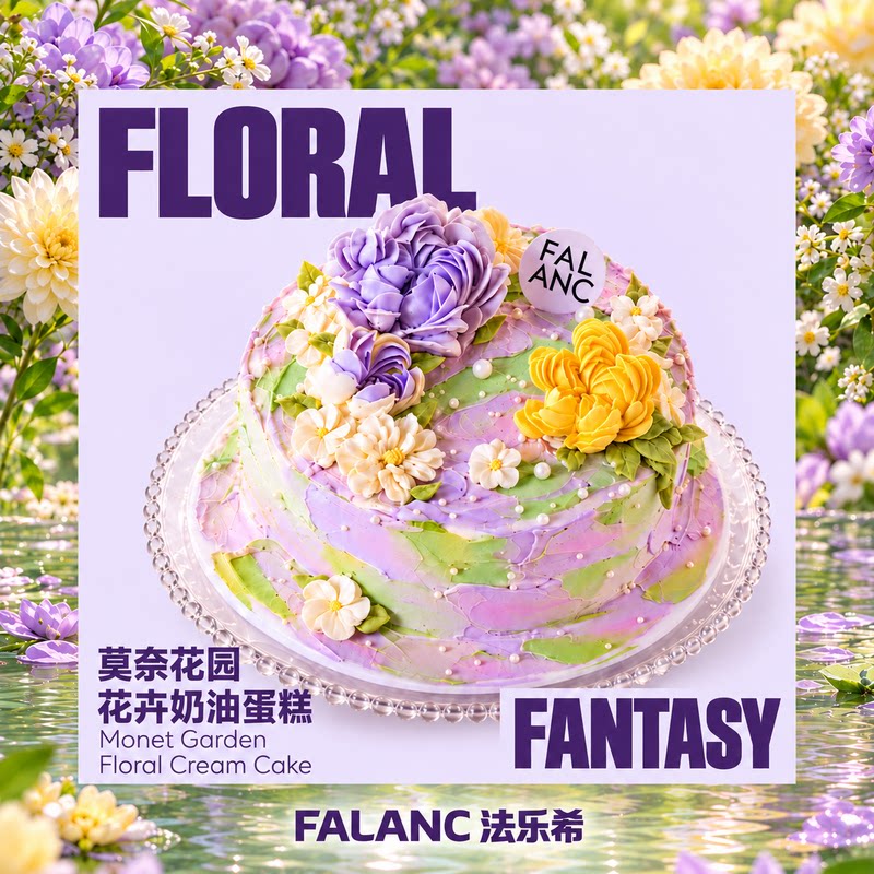 法乐希天蝎座·莫奈花园生日蛋糕北京上海广州深圳杭南京同城配送