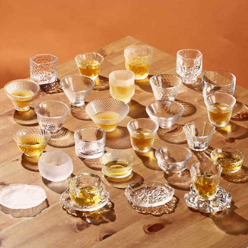 家用透明锤纹功夫茶杯水晶创意