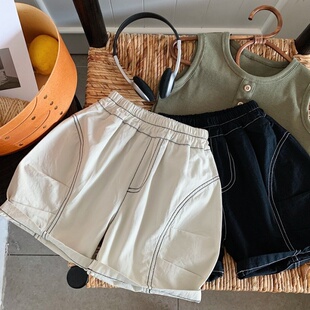 男童工装 韩国波拉bora童装 休闲裤 潮 夏季 新款 裤 2026洋气儿童五分裤