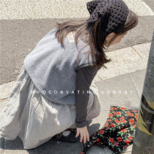 儿童韩版珊瑚绒春秋百搭马甲