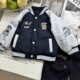韩系男小童冬季 夹棉可爱刺绣撞色夹克上衣休闲棒球服棉服外套 新款
