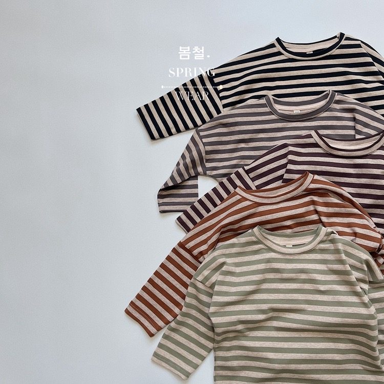 韩国童装经典条纹纯棉长袖T恤男女童洋气长袖打底衫 潮童内搭上衣,童装/婴儿装/亲子装,T恤,淘宝优惠券,粉丝福利购,淘宝优惠卷
