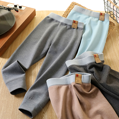 秋冬男童羊毛蚕丝保暖长裤打底裤