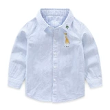 Хлопковая демисезонная рубашка для мальчиков, детская мультяшная одежда для верхней части тела для отдыха, детская одежда