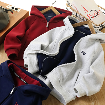 男童连帽拉链外套2025秋季新款