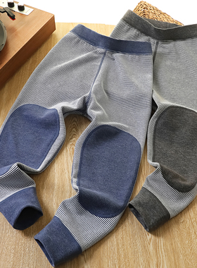 男童护膝保暖长裤2025秋冬中大童羊毛蚕丝秋裤儿童德绒打底裤6581