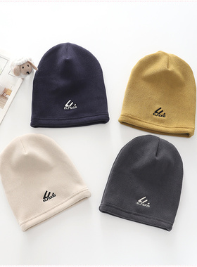 儿童帽子冬季2025新款男童奥粒绒防风帽成人高弹保暖运动帽P003-1