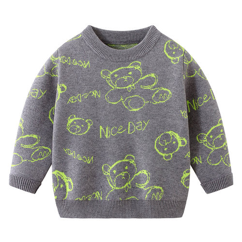 秋季新款男童圆领毛衣