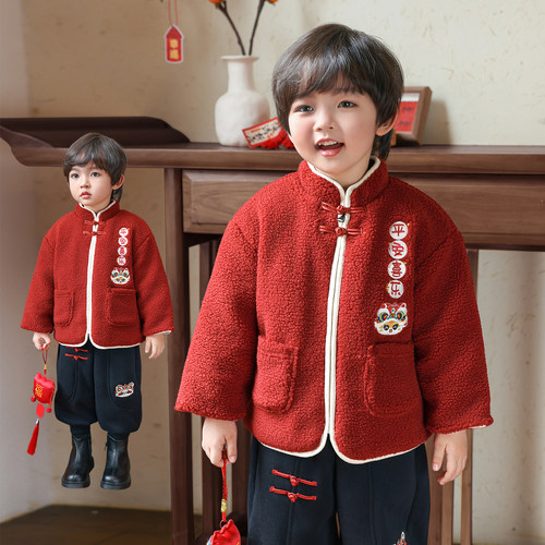 男童拜年服儿童过年衣服