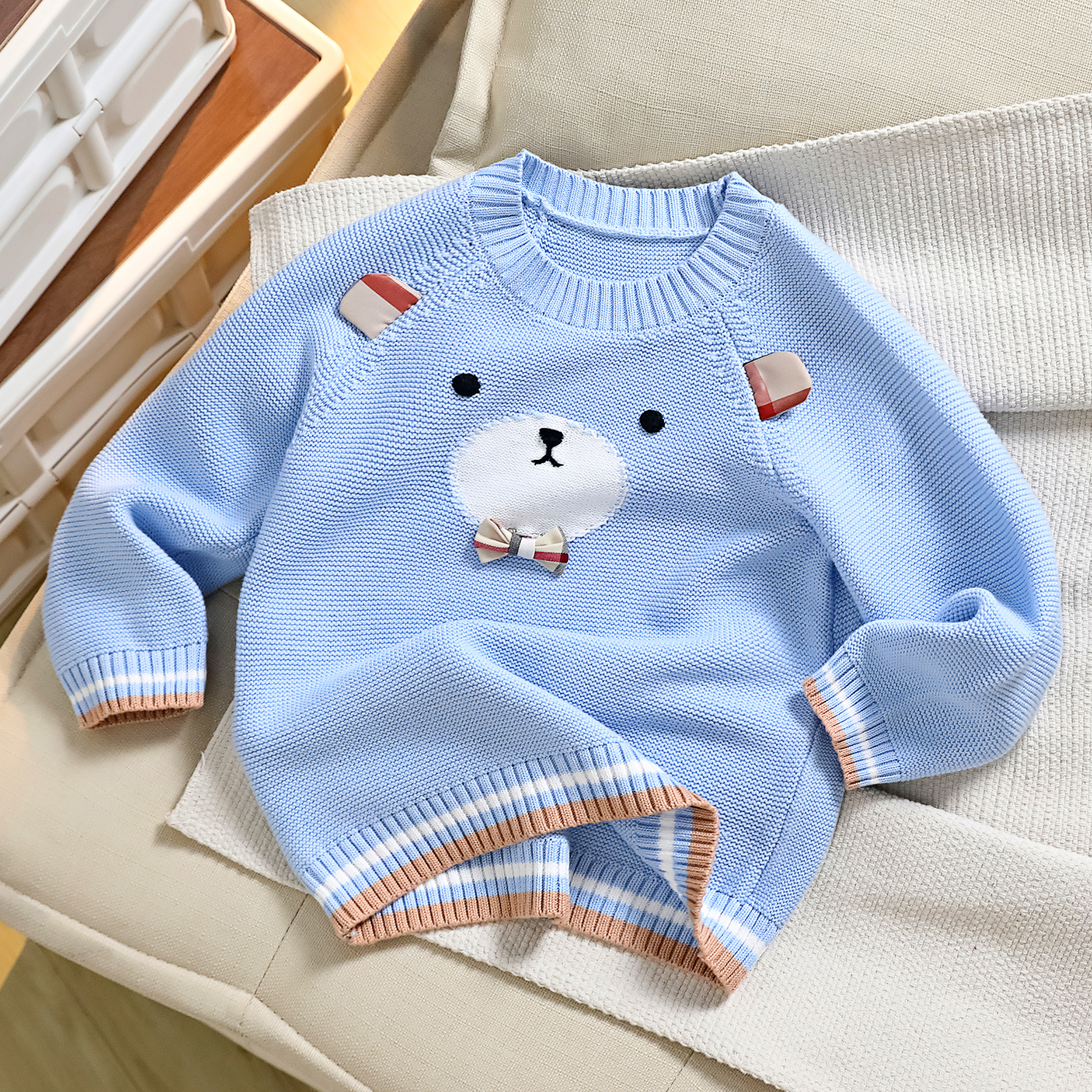 100%棉男童圆领毛衣纯棉打底衫