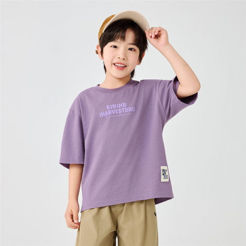 夏季男童纯棉短袖T恤宽松汗衫潮