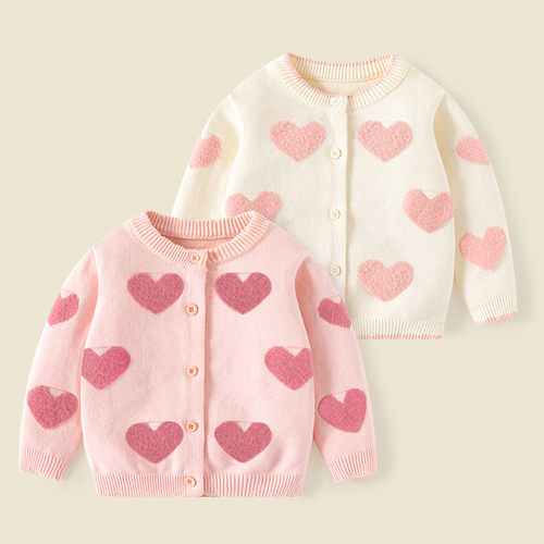 婴儿毛衣外套女宝宝秋装长袖针织