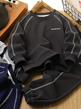 男童春装韩系学院风动卫衣套装青少年儿童户外宽松衣服5788