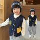 儿童秋冬保暖外穿马甲2026新款 3518 男童加厚背心宝宝加棉马夹开衫