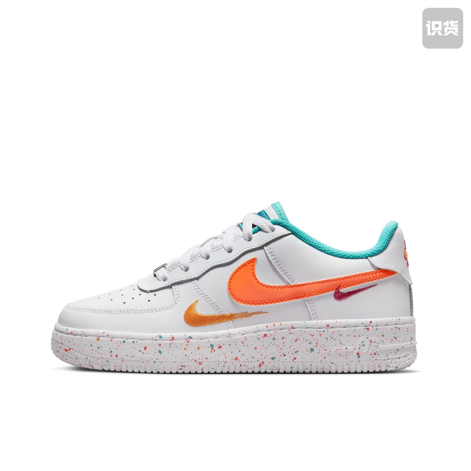 Nike Air Force 1 AF1 GS白橙色女子低帮板鞋FD4626-181广东CZJ仓