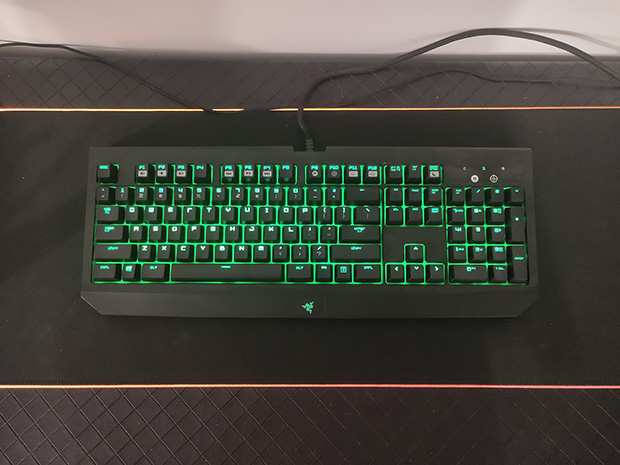 雷蛇(razer)黑寡妇蜘蛛终极版2016绿轴游戏机械键盘绿色背光灯