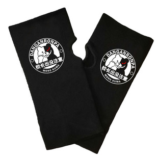 弹丸论破黑白熊雾切响动漫网游周边混纺棉露指半指拇指手套秋冬季