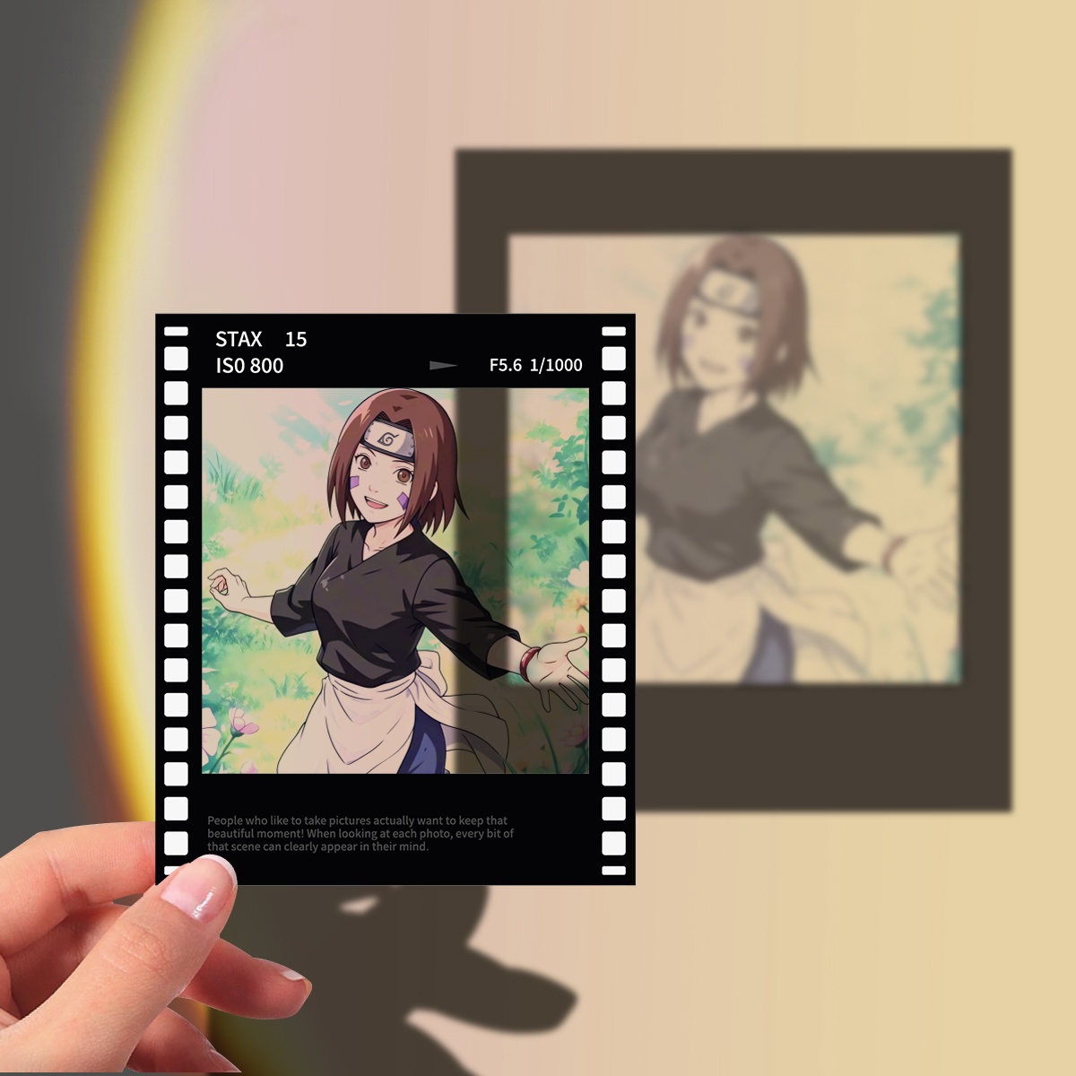 火影忍者透明胶片拍立得仿黑胶INS风照片野原琳宇智波带土