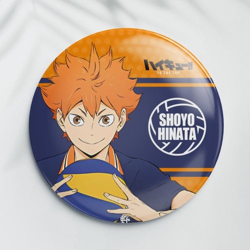 排球少年动漫周边 日向翔阳音驹黑尾 58mm覆膜吧唧亮膜款