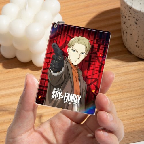 间谍过家家代号白阿尼亚劳埃德约尔厚亚克力挂件银色珠链书包挂件