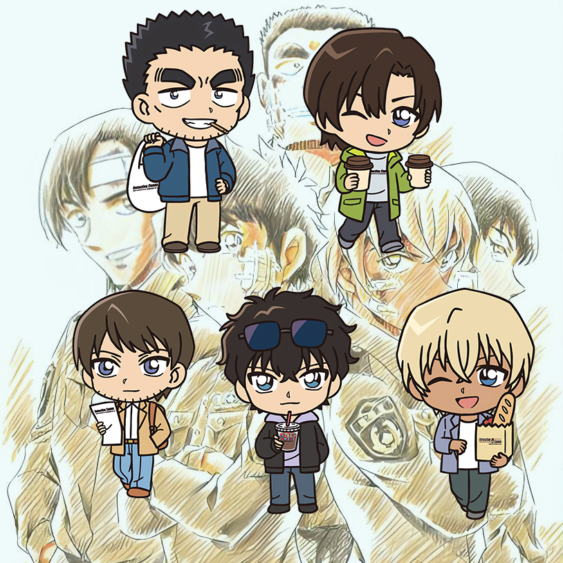 名侦探柯南警校五人组松田阵平降谷零诸伏景光伊达航5cm钥匙扣