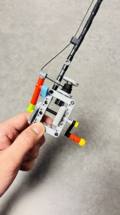 兼容小颗粒拼插玩具积木改装益智动手儿童路亚竿纺车轮科技钓鱼