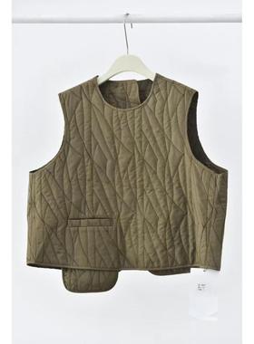 一九二三｜秋＂枯枝绗线‘长口袋薄马甲个性叠穿马夹外搭上衣