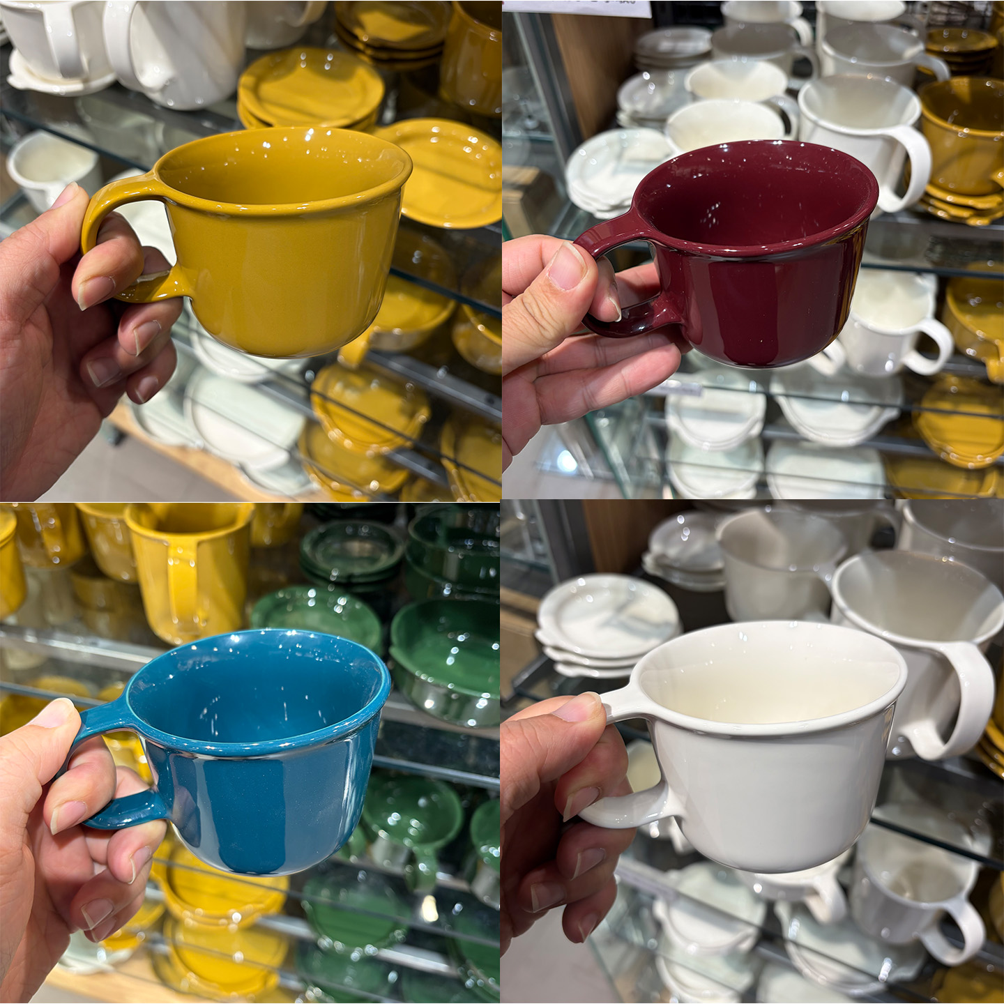 MUJI无印良品纯色炻瓷马克杯子炻瓷小碟水杯 国内代购