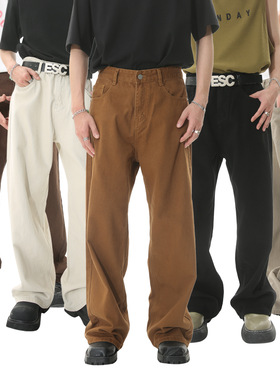 MTLCLOTHES男装|四季款新品直筒宽松韩版简约中高腰牛仔裤休闲潮