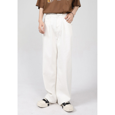 MTLCLOTHES男装|四季款vibe韩版简约基础款经典直筒休闲牛仔裤潮