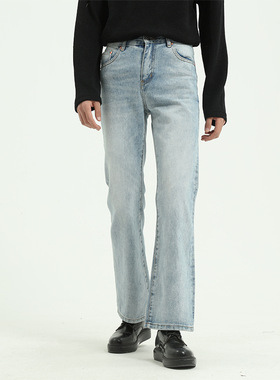 MTLCLOTHES男装| 一件代发，批发 四色可选 无弹力微喇牛仔裤