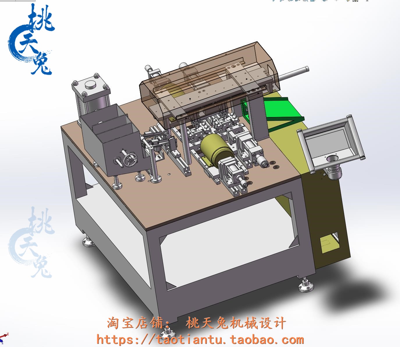 双头自动管端加工机管端机3D模型stp格式自动化3D模型素材资料