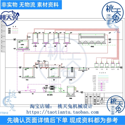 工厂（合成氨）污水处理施工图CAD图dwg文件