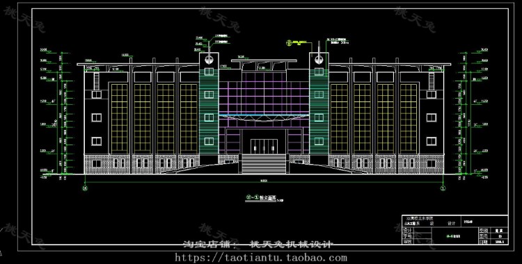 某四层框架结构办公楼建筑结构施工cad图纸建筑结构dwg图
