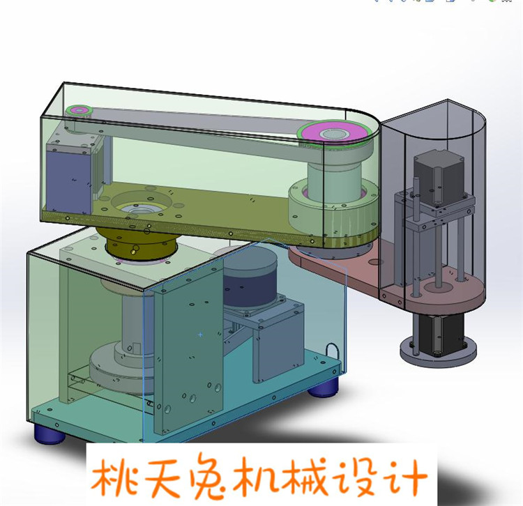 4轴机械手 小型物品移栽搬运机器人 3D模型自动化图纸含工程图