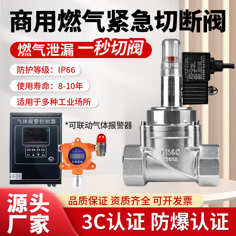 商用燃气报警器自动切断阀