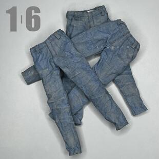 1/6 兵人 CROWDHTOYS 潮流 做旧 修身牛仔裤 3ATOYS风格