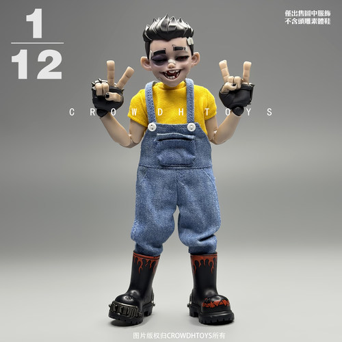 1/12兵人6寸人偶 CROWDHTOYS  D_ONE STUDIO RAGE-ZBOYS系牙仔