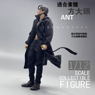 1/12兵人6寸人偶 CROWDHTOYS 潮流 大衣  方大头 ANT素体 可用