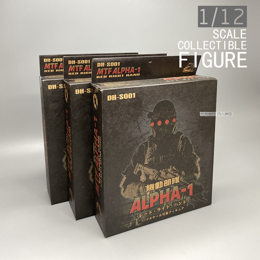 1/12 兵人6寸dragon horse 机动特遣队 alpha-1红右手dh-s001