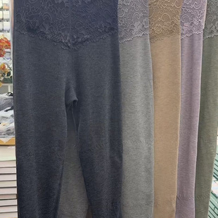 女加厚收腹可外穿美体秋裤 2025秋冬新款 加绒保暖蕾丝高腰打底裤