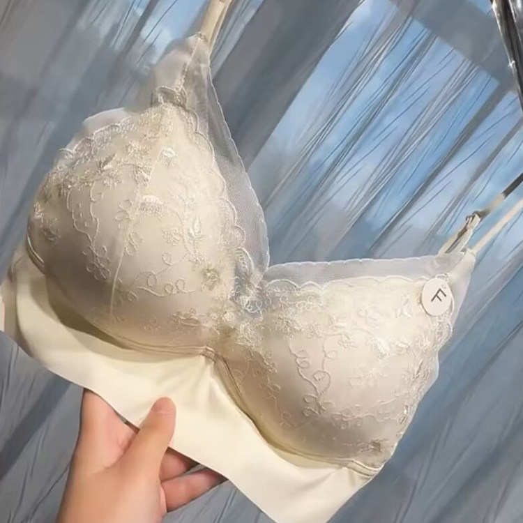 夏季新款纯欲法式蕾丝一体厚杯文胸内衣女透气无痕聚拢内搭美背,女装/女士精品,背心吊带,淘宝优惠券,粉丝福利购,淘宝优惠卷