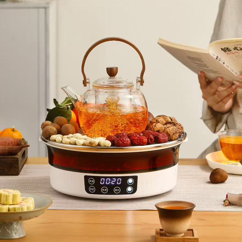 3D仿真火焰围炉煮茶器具全套装